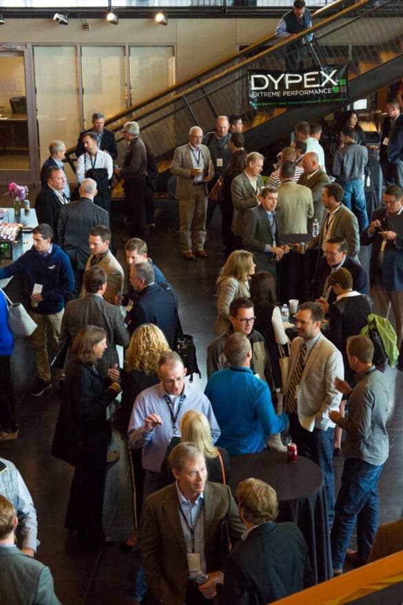 An indoor shot of a break at the Rocky Mountain Energy and Infrastructure Summit