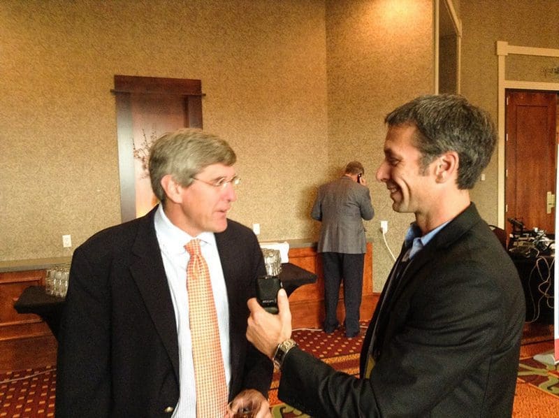 Multimedia journalist Jason Spiess interviews Stephen Moore, chief economist, Heritage Foundation.  Moore is also a regular commentary for Fox News.  Moore is known for advocating free-market policies and supply-side economics.