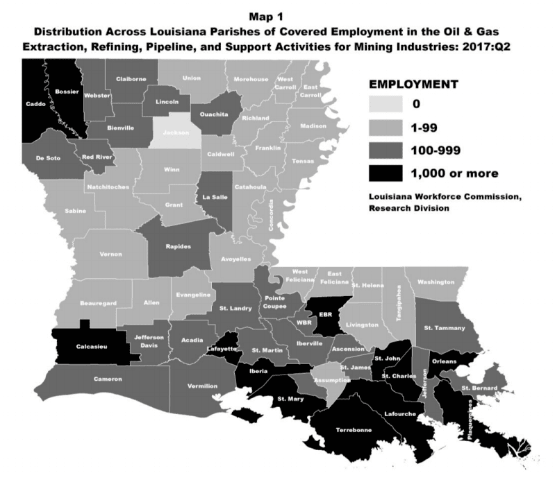 Louisiana Oil and Gas Employment