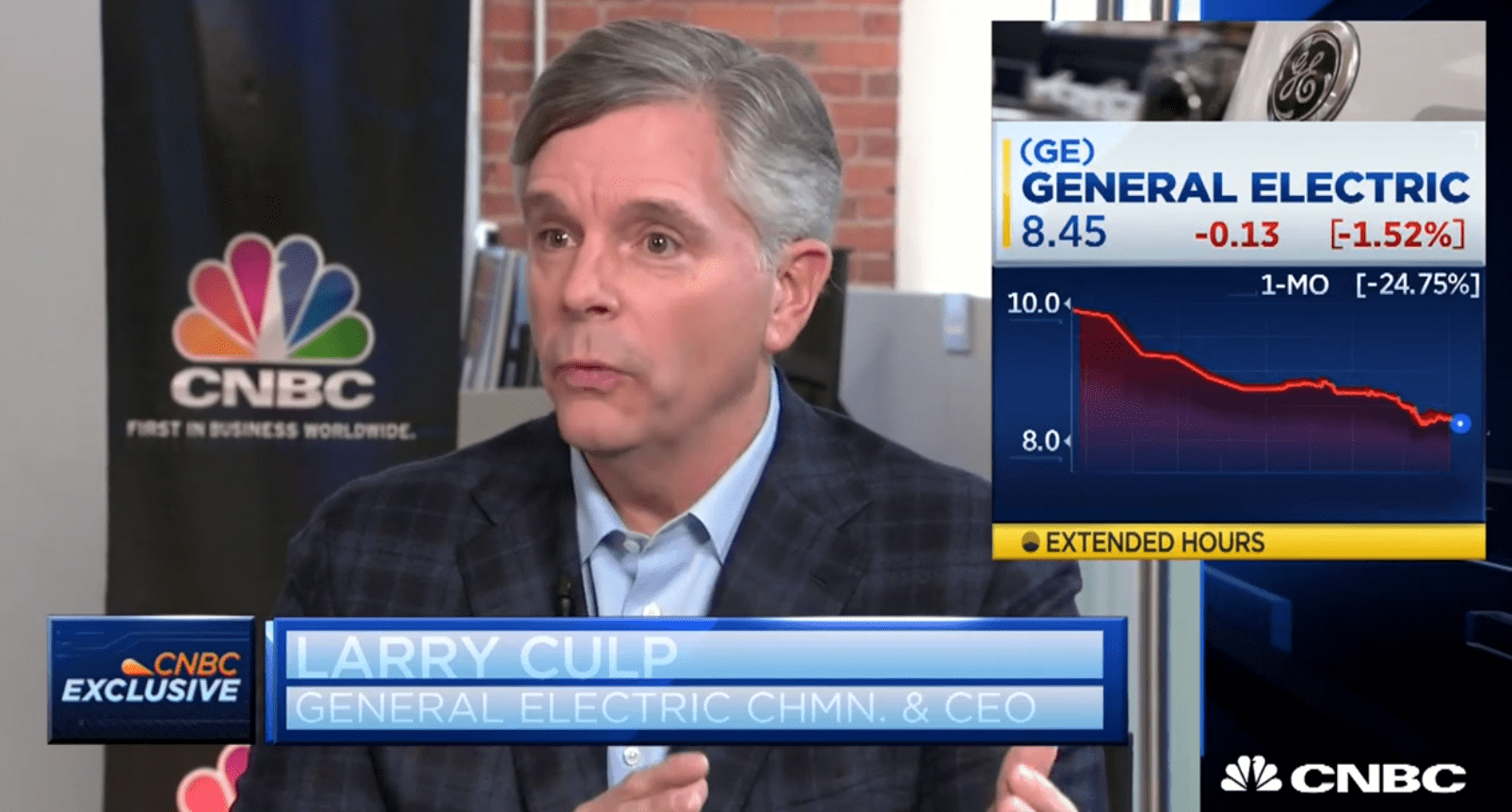 GE Chairman and CEO Larry Culp Speaks with CNBC’s David Faber