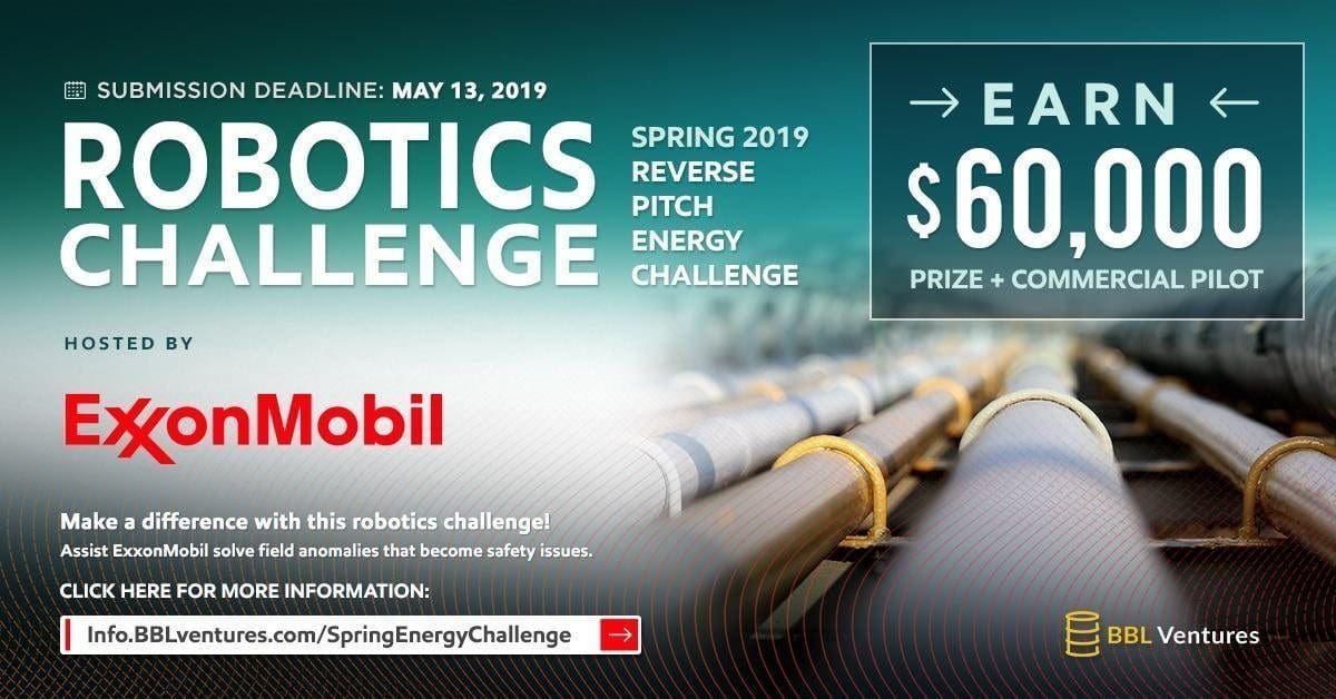 BBL Ventures Opens Robotics Reverse Pitch Contest for ExxonMobil