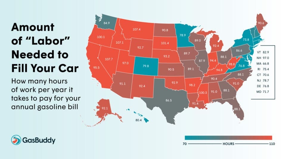 Labor Day Gas Prices Lowest in 3 Years; GasBuddy Reveals How Much "Labor" It Takes to Fill Up the Tank in Each U.S. State