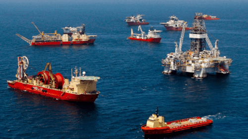 Offshore operation facilities. Photo courtesy of Bloomberg