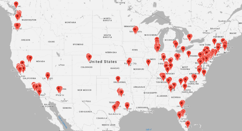 Amazon Fulfillment Centers – Source: FREIGHTOS