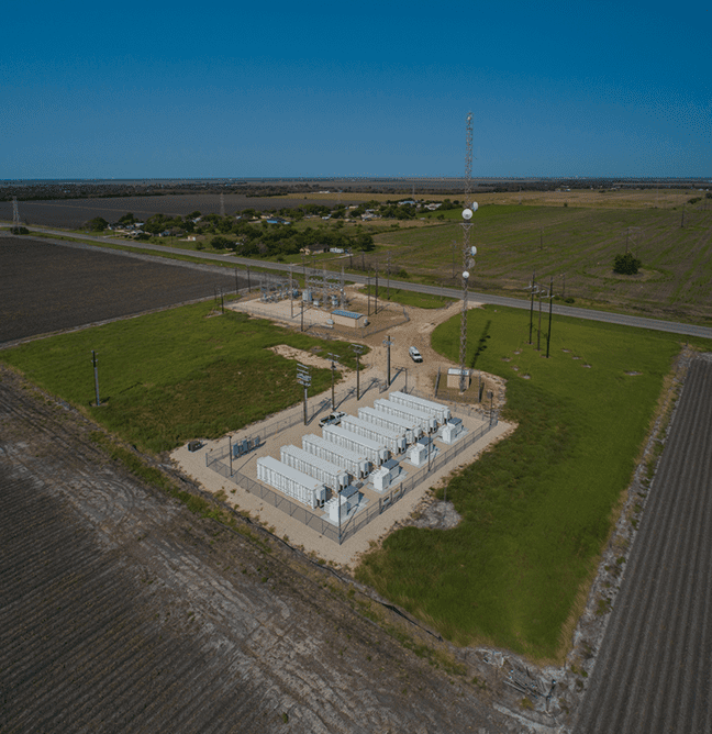 A battery energy storage facility often used for renewable energy to storage power for the grid or project usage in the field.