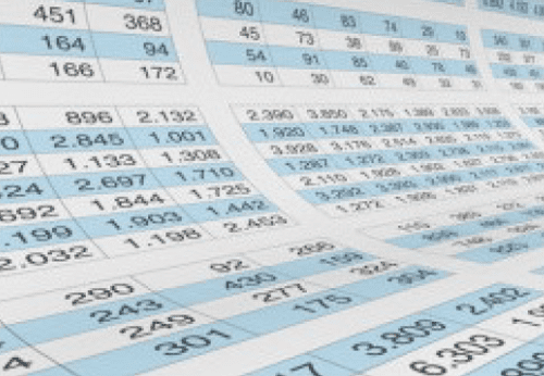 Figure 3: Spreadsheet Data Printed for Analysis