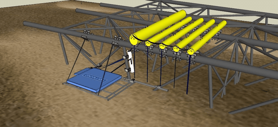 Model of the Couvillion containment system affixed to the MC20 Saratoga jacket.