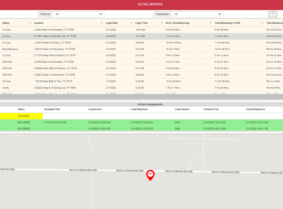 Figure 2: Mobile app for truck drivers automatically optimizes routes, fuel usage and emissions.