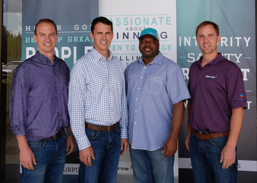 Owners Paul, Eric and Mark Danos are pictured with Danos Shorebase Crane Operator Rollen Prout, Danos’ 2018 Field Employee of the Year. Each year, Danos selects recipients that most embody the company’s purpose, values and high-performance culture.