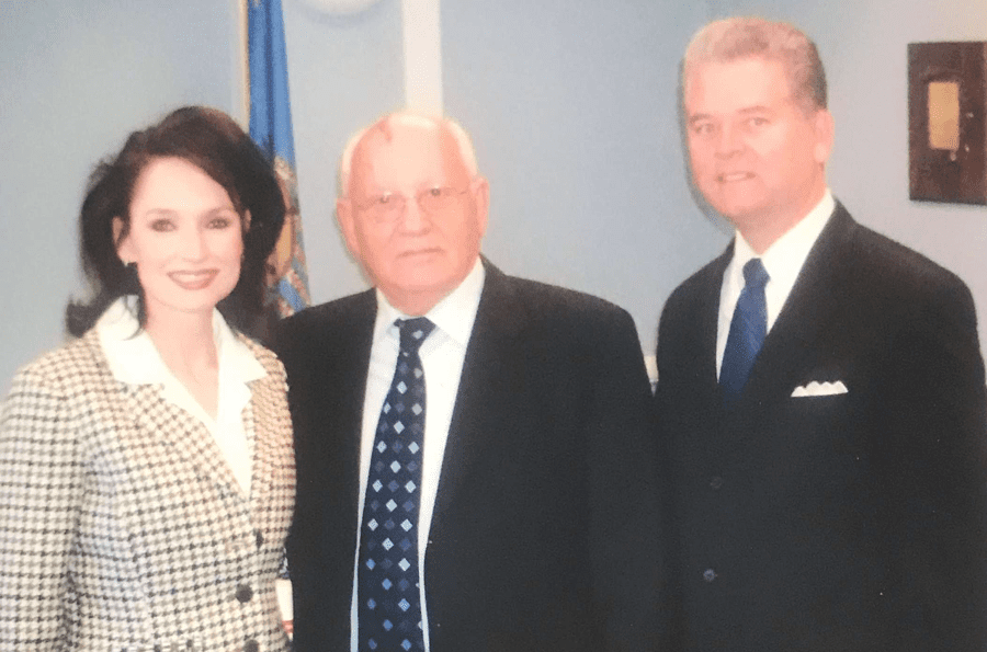 Nancy Stansberry, Former President of the Soviet Union, Mikhail Gorbachev, and Mark A. Stansberry.