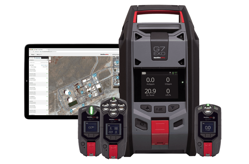 The G7 EXO proves multifaceted with its ability to remotely collect and transfer data from four different gas monitoring locations. Photo courtesy of Blackline Safety.