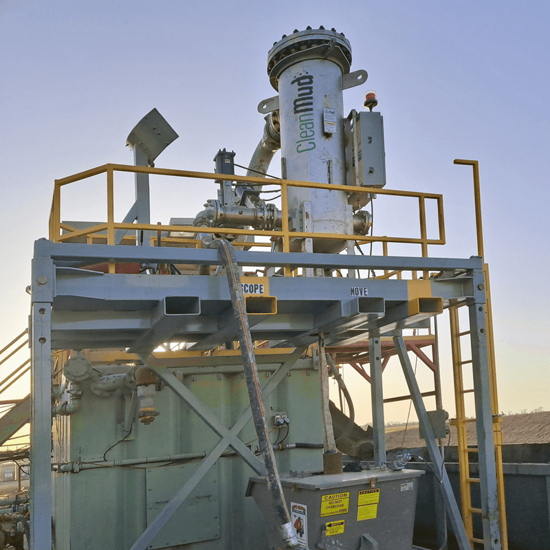 CleanMud Magnetic Filtration System (installed post centrifuge) utilizes radial field to capture ferrous and non-ferrous contaminants.