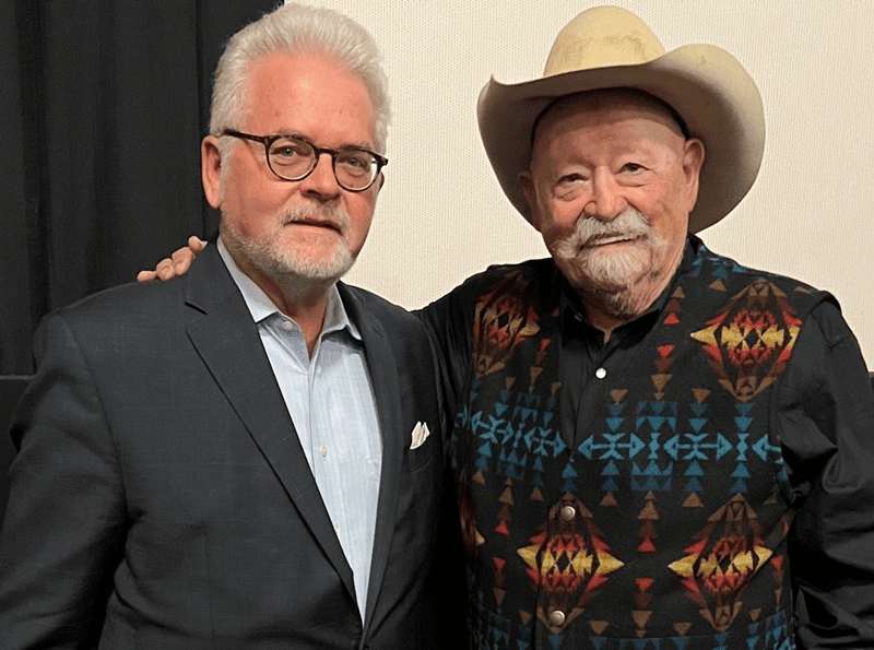 Mark Stansberry with Actor Barry Corbin, Narrator.