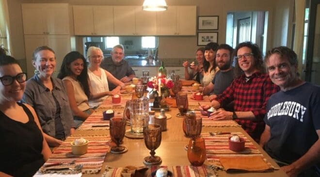 Ucross Artists in Residence at Dinner Fall 2019 photo credit Ucross