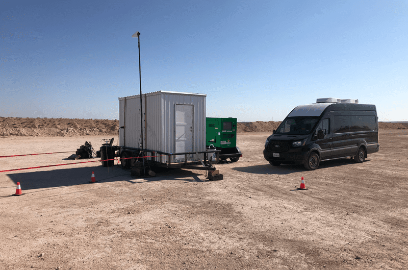 Fiber optic data acquisition units on a remote well pad location. Photo courtesy of Neubrex Ltd.