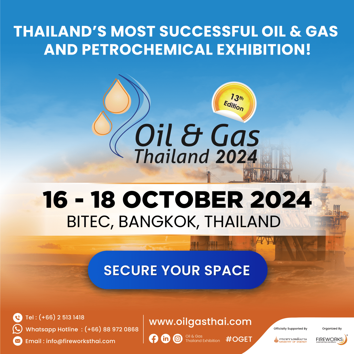 13th Edition of Oil & Gas Thailand (OGET) 2024