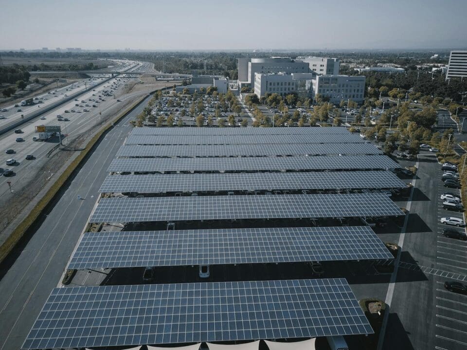 Aerial Footage of Solar Panels