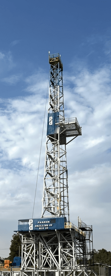 Tulsa-based Parker Drilling Company Rig 114 is shown in the mini-documentary Route 66: The Road of Royalty. Photo courtesy of The GDR Group.