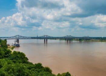 Dredging operations continue on the Mississippi