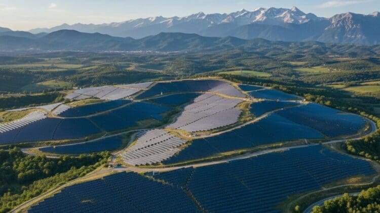 Mountain solar panels
