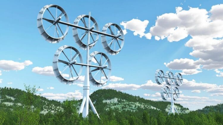 Up to 100 wind turbines in cluster