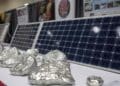 Silver solar panels