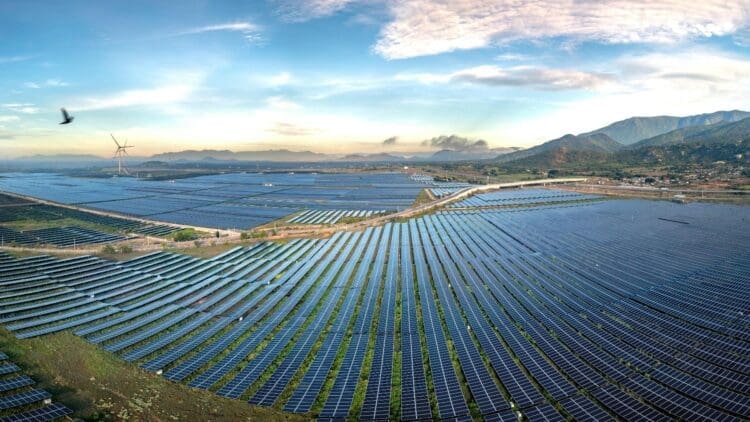 Solar panels across globe