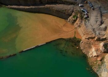 from the edge of a mine