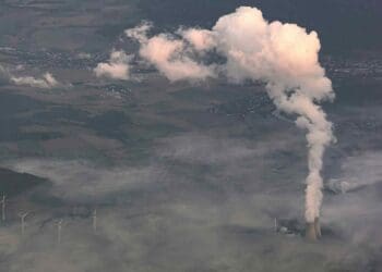 nuclear power plant burning fuel