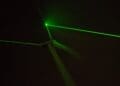 They seem conventional wind turbines — But when the night falls, they create a unique light spectacle 3 wind turbine emitting light at night
