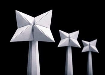 wind power art origami turbines