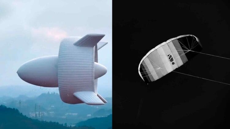 Two flying wind turbine designs