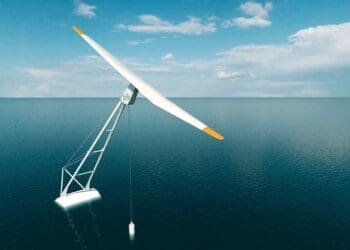 offshore wind turbine with one blade