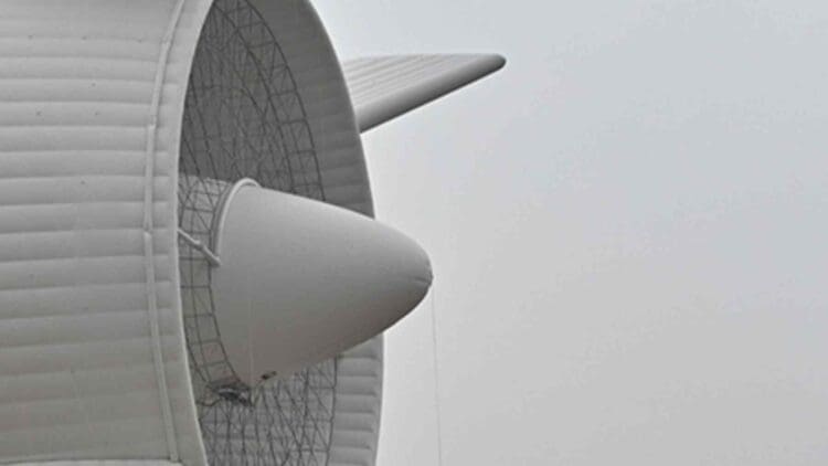 a wind turbine that produces wind power