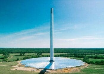 solar chimney operating in daylight