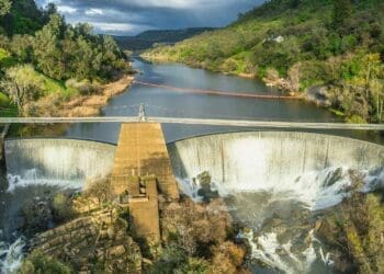 hydroelectric dam disrupting natural flow