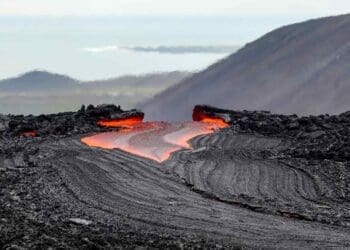 rock heat "flowing" above surface
