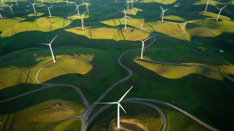 wind turbine farm
