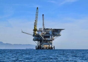 Offshore gas drilling rig