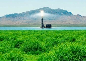 solar surrounded by green landscape