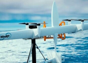 stationed flying turbine drone