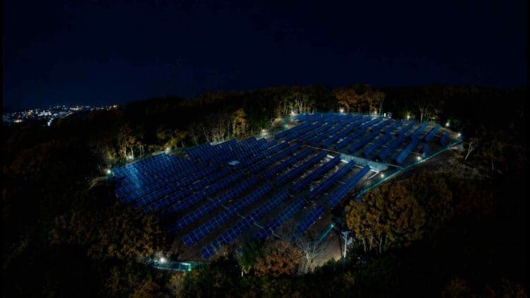 solar panels near a city