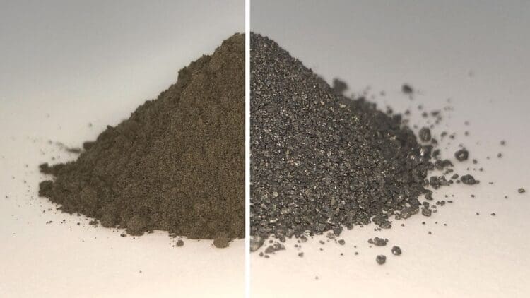 comparison of moon surface dust