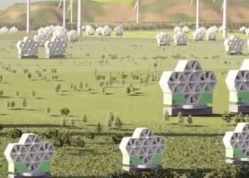 honeycomb-shaped ground level wind turbines