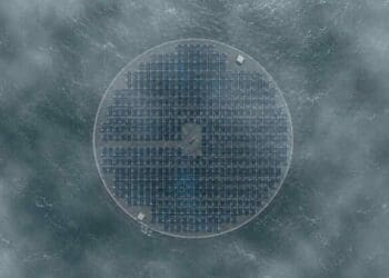 floating solar plant on turbulent seas