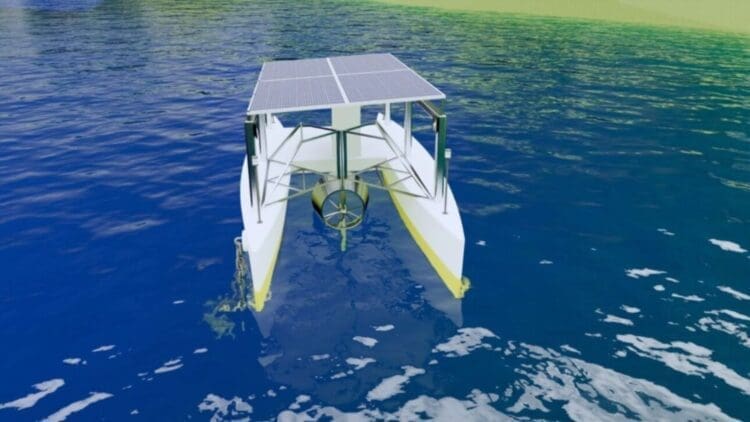 floating hybrid tidal-solar system