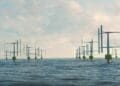 floating wind turbines at sea