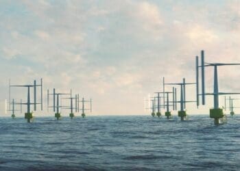 Engineers have created a turbine that spins like a giant top 3,200 feet beneath the sea to capture hidden ocean energy 41 floating wind turbines at sea