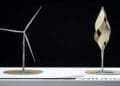 Engineers built a strange golden “tulip” whose petals chase the wind like a turbine while quietly pulling water from the air at the same time 2 wind bioma and wind bloom prototypes