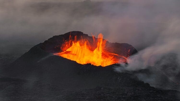 diamond drill, volcano